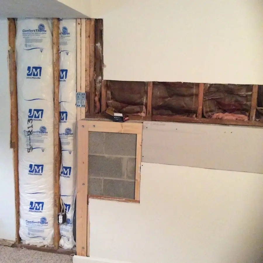 Wall insulation replacement during Contents Cleaning & Restoration in Upper Moreland